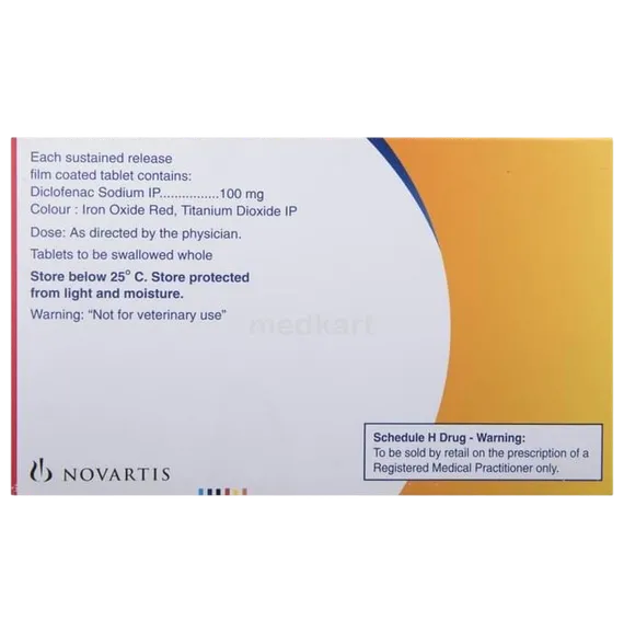 voveran sr 100mg tablet 15's